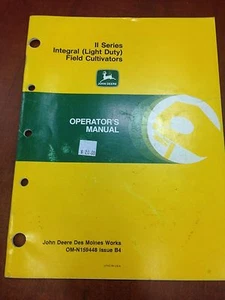 John Deere Op Manual II Series Integral Field Cultivators #OMN159448 - Picture 1 of 1