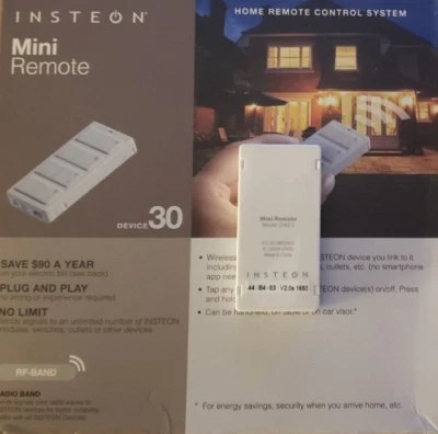 Kit de 8 escenas de teclado remoto INSTEON 2342-222 (ABIERTO) con guía SCE artículo #28V1N2 Foto 1 de 4