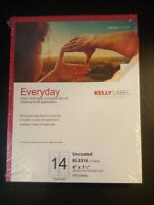  Kelly Paper Everyday Labels 4" X 1-1/3" Kl8314 Uncoated 100 Sheets