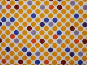 Punkte dunkelgelb lila Tante Ema Baumwolle Webware Baumwollstoff Meterware - Bild 1 von 3