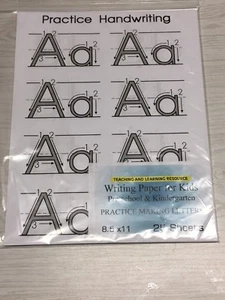 Papel de escribir para niños - PRÁCTICA DE CARTAS - 11X 8,5 pulgadas, 20 lb, 26 hojas - Imagen 1 de 4