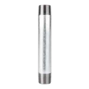 Pezón de tubo galvanizado BMI 1"x6", roscado NPT, acero 150#, clasificación UL/FM - Imagen 1 de 1