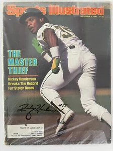 Ricky Henderson 1982 Sports Illustrated Front Cover - Autographed - Picture 1 of 1