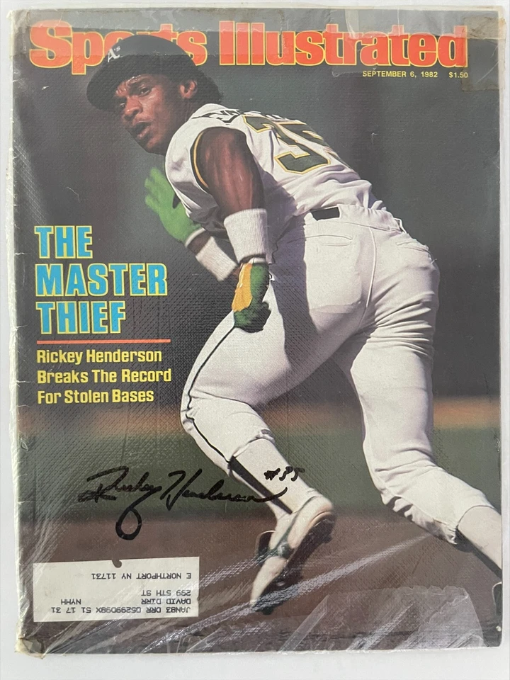 Ricky Henderson 1982 Sports Illustrated Front Cover - Autographed - Image 1 of 1