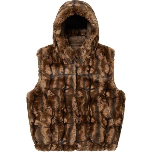 Gilet à capuche Supreme en fausse fourrure Marron, Taille Medium * EN MAIN ✅ PRÊT À EXPÉDIER 2 *