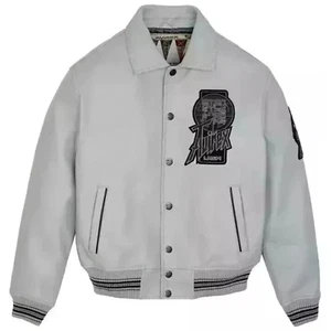 Chaqueta de bombardero de cuero de vaca genuino Avirex para hombre Chaqueta de cuero estadounidense de vuelo - Imagen 1 de 8