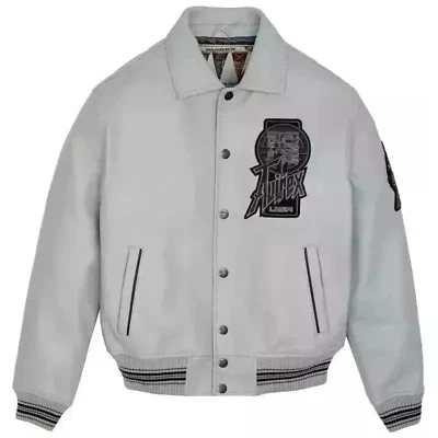 Mens Avirex Genuine Cowhide Leather Bomber Jacket Flight American Leather Jacket - Image 1 of 4