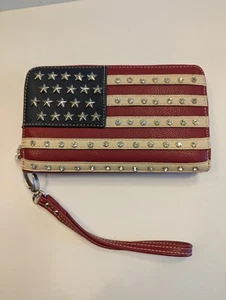 Montana West American Pride Patriotic Wallet Wristlet - Picture 1 of 17