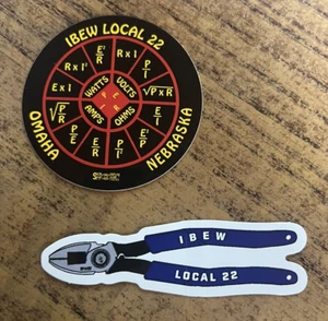 IBEW Stickers - Two "Local" Stickers Set #12 - (Sent between card) - Picture 1 of 2