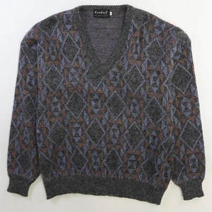 Vintage Konknit Wolle Strick V-Ausschnitt Pullover Gr. XL - Bild 1 von 5