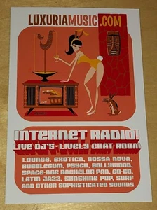 Luxus Musik Shag Postkarte Internet Radio Live DJs Josh Agle Kunst Tiki Künstler - Bild 1 von 2