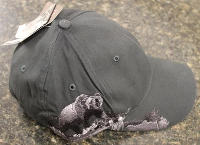 Dri Duck Wildlife Series Oso Pardo Bordado en Pizarra Verde Sombrero Gorra 3892 NUEVO Foto 1 de 4