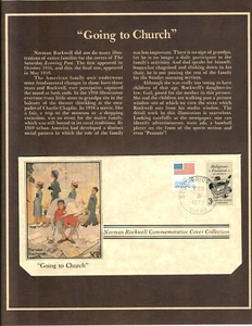 Norman Rockwell C "Going to Church" S.C. # 1099 Cover Insert 11"X9 1/2" - Bild 1 von 2