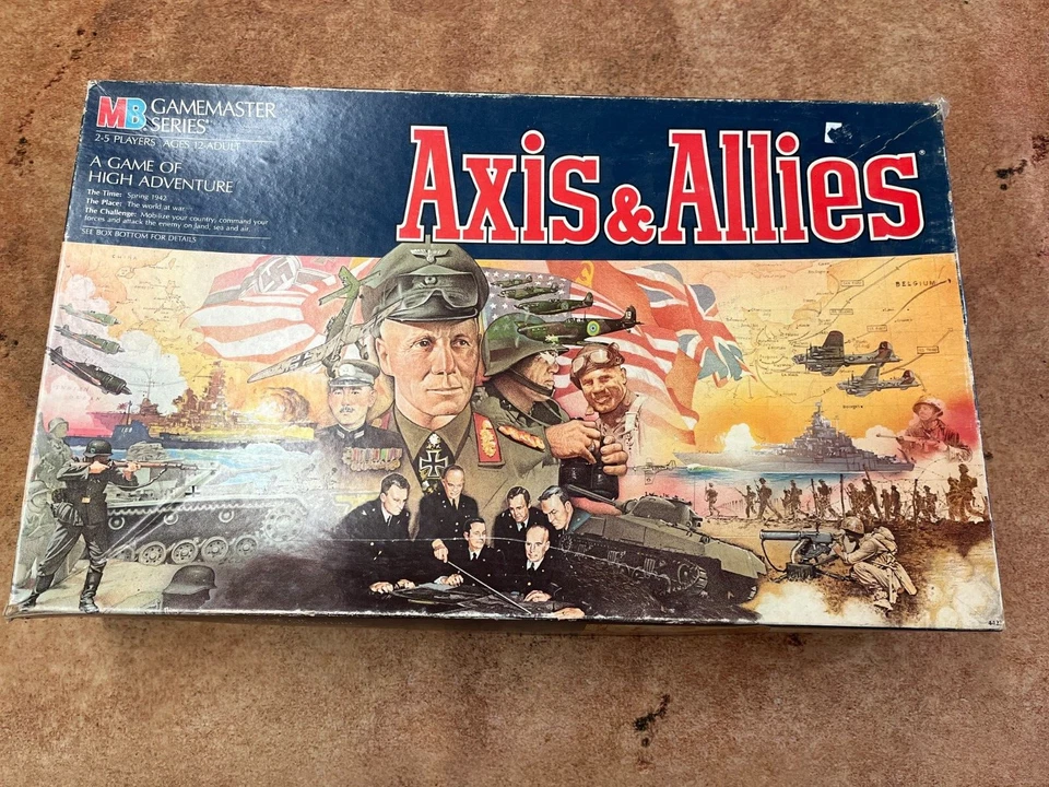 Axis & Allies MB Games Gamemaster 1984 WW2 WWII Strategy Larry Harris Board Game - Image 1 of 4