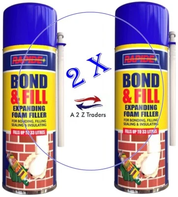 2 x RELLENO DE ESPUMA EXPANSIVA AISLAMIENTO UNIÓN UNIÓN RELLENO AEROSOL 500ML Foto 1 de 2