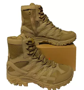 Merrell Moab 2 8" Tactical Waterproof Side-Zip Coyote Brown Boots Mens Sz 12 - Picture 1 of 9