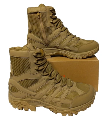 Merrell Moab 2 8" Botas Tácticas Impermeables Cremallera Lateral Marrón Coyote Para Hombres Talla 12 Foto 1 de 4