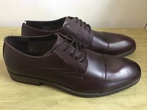 Hush Puppies Derby Plain Toe Brown Leather Lace Up Shoes Size UK10 