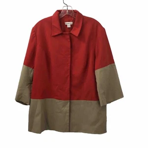 Vintage Coldwater Creek Dress Jacket Womens 18 Multicolor  Cotton Art to Wear - Picture 1 of 10