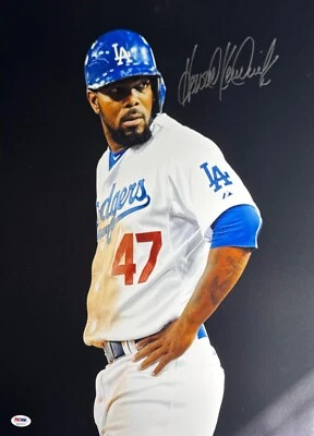 Howie Kendrick Signed 16x20 Photo Los Angeles Dodgers PSA 6A52975 - Image 1 of 2