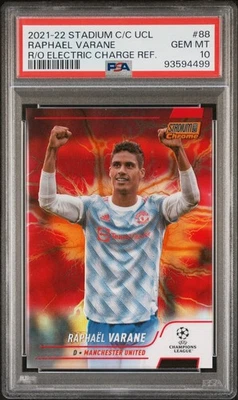 2021-22 Topps Stadium Club Chrome Raphael Varane /4 PSA 10 Pop 1 Non Higher - Image 1 of 2