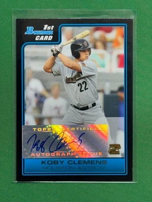 2006 Bowman Baseball 1st Bowman Prospect Autograph #B111 Koby Clemens - Image 1 of 2