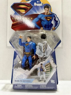 2006 Mattel DC Comics Superman Returns CLARK TO SUPERMAN Action Figure NIB - Image 1 of 4