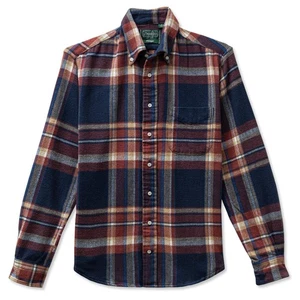 Camisa Gitman Vintage $285 Roja Cepillada Invierno Madrás 100% Algodón Abotonada M - Imagen 1 de 6