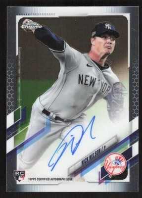 2021 TOPPS CHROME NICK NELSON RA-NNE ROOKIE AUTOGRAPHS YANKEES - Image 1 of 2