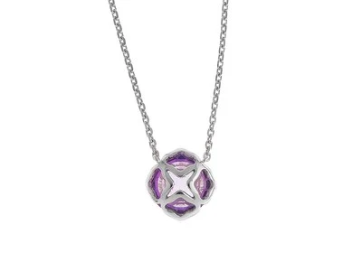 Chopard Halskette Anhänger 18kt Weißgold Amethyst 430mm 6,2g mit Box - Bild 1 von 3