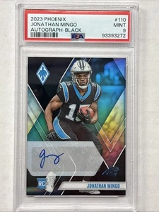 PSA 9 2023 PANINI PHOENIX #110 JONATHAN MINGO RC AUTO AUTOGRAPH BLACK /5 COWBOYS - Picture 1 of 2