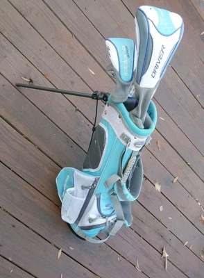 Cobra Jr Golf Club Set W/ Carry-Stand Bag Rain Hood Headcovers RH Lexi Thompson - Image 1 of 4