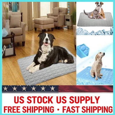 NEW 28"/40"/60"Pet Cooling Mat Ice Silk Mat Summer Cooling Pad for Dogs Sofa Mat - Image 1 of 4