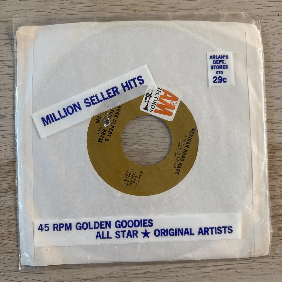 45 / Herb Alpert and The Tijuana Brass / 1967 / Wade In The Water 7” Sealed — 第 1/3 张图片