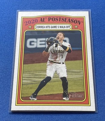 2021 Topps Heritage #23 Carlos Correa Houston Astros - Image 1 of 2