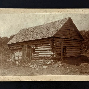 Blockhaus Antik Foto Fotografin Etta May Francisco Upstate New York - Bild 1 von 5