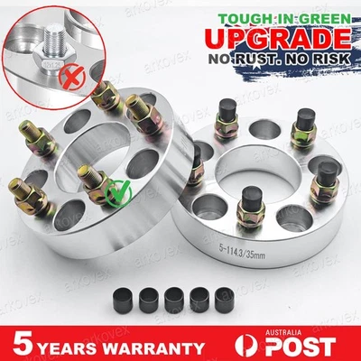 35mm 5x114.3 Wheel Spacers 2X For Ford Falcon XT XF EA EB ED EF EL- BA BF FG AU - image 1 of 4