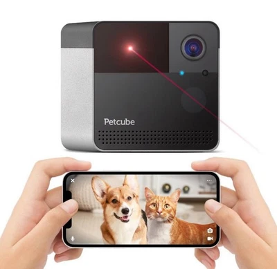 Cámara para mascotas Petcube Play 2 Wi-Fi con juguete láser para gatos y perros: cámara interior Foto 1 de 4