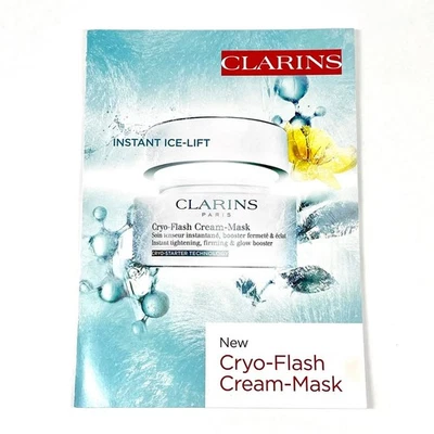 Clarins Cryo Flash Crema Mascarilla Instantánea Ice Lift Paquete Muestra Cardada 5 ml/0,1 oz Foto 1 de 3