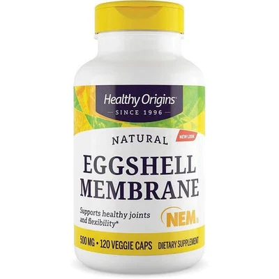 Membrana natural de casca de ovo Healthy Origins 500 mg 120 cápsulas vegetais - Imagem 1 de 2