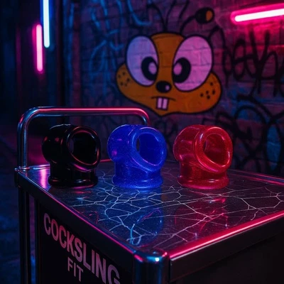 Oxballs COCKSLING FIT Cock Sling + Ball Stretcher🍯Cock Ring Unit X Penis Sleeve - Image 1 of 4