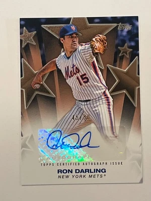 2025 Topps Ron Darling Sp 金签名 45/50 棒球明星纽约大都会队! — 第 1/4 张图片