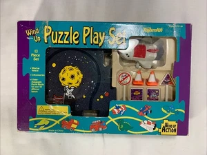 Vintage Toysmith Wind-up Action Puzzle Play Set 1998 RARE Space  W/accessories - Picture 1 of 13