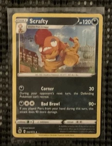 🐱 2020 Pokémon Sword & Shield - Champion's Path Holo Scrafty #042 8l4 - Picture 1 of 3