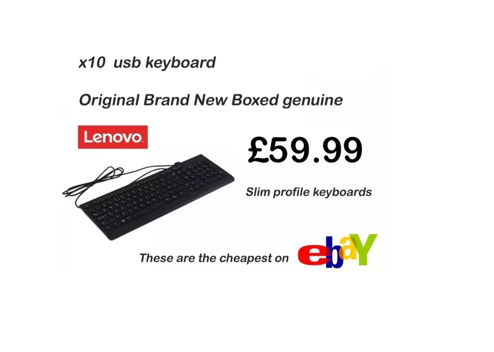 Job Lot x10 lenovo calliope usb keyboard Original Brand New Boxed genuine - Image 1 of 4