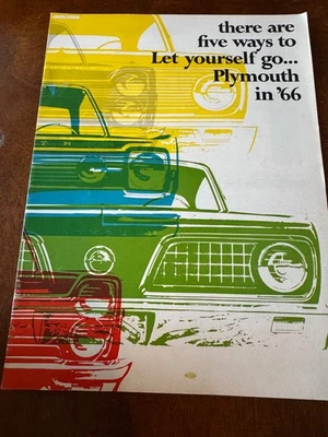 1966 Plymouth Цвет Продажи Каталог Belvedere Satellite Fury Barracuda Valiant VIP - Изображение 1 из 4