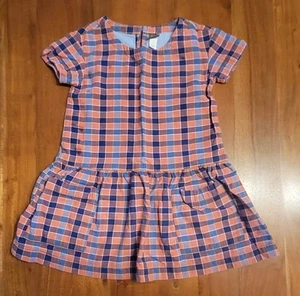 Tea Brand Bhutan Plaid Woven Pocket Dress Girls Size 4 - Picture 1 of 7