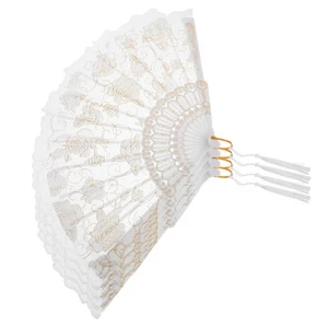  4 Pcs Chinese Folding Fan Fans Handheld Bride to Be Foldable Plastic - Bild 1 von 12