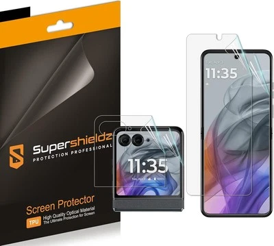 Supershieldz (Paquete de 2) Diseñado para Motorola Razr (2024/2025) [2 Pantallas Principales...  Foto 1 de 2