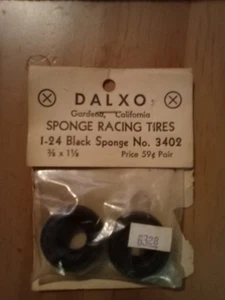 *D3 Dalxo Slotcar Black Sponge Racing Reifen 1/24 3/8 x 1 1/8 Soft  - Bild 1 von 1
